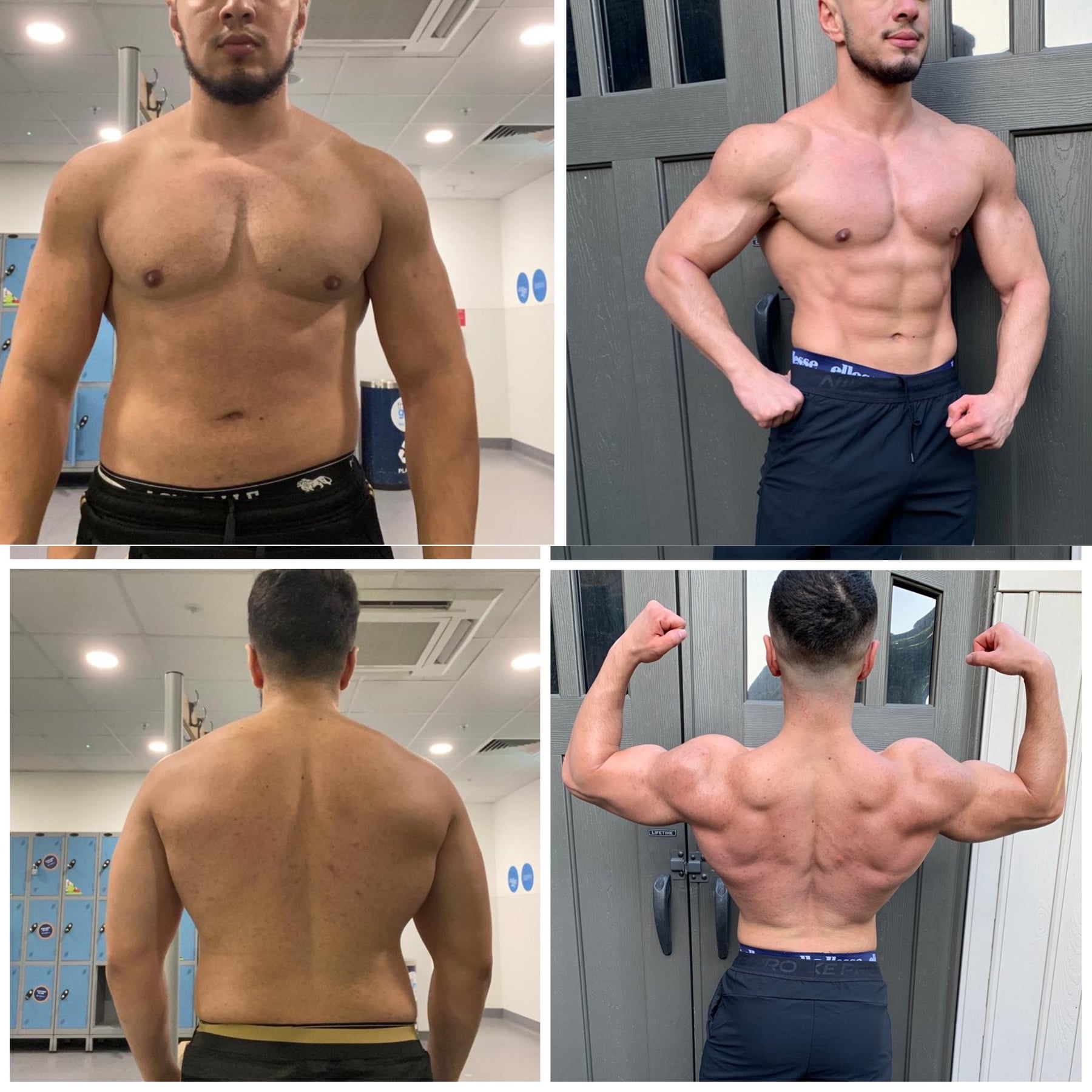 Body transformation, composite comparison